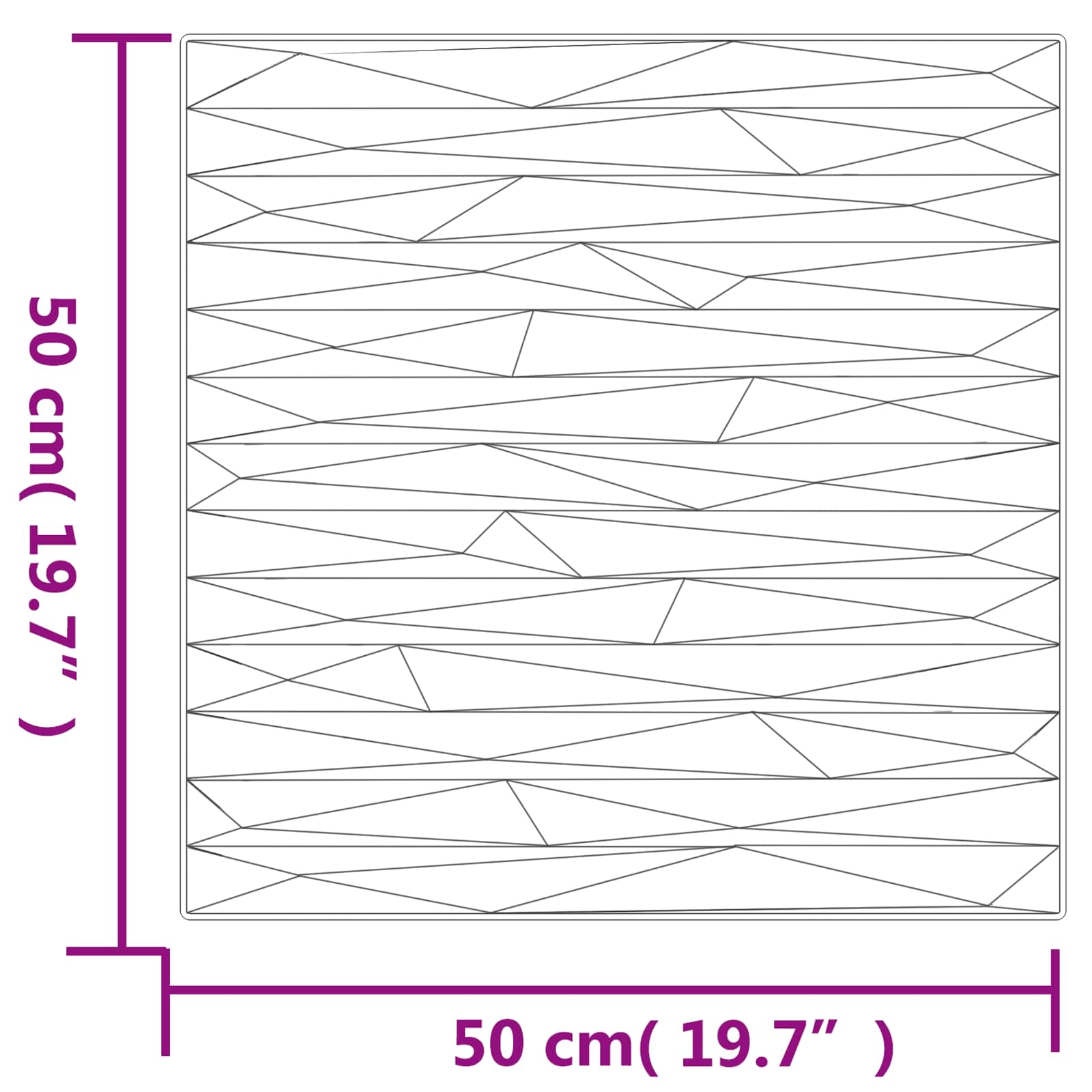 Zidne panele 24 pcs Crni kamen 50 x 50 cm XPS pjena