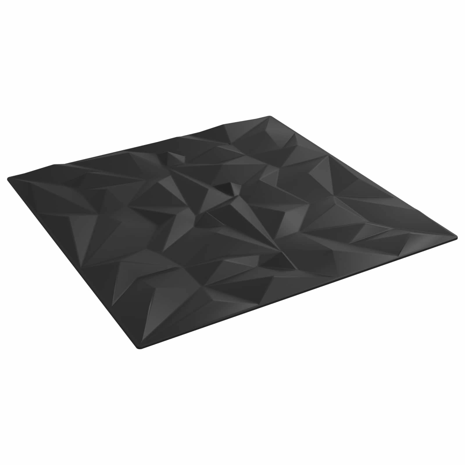 Zidne panele 12 pcs Crna 50 x 50 cm XPS pjena