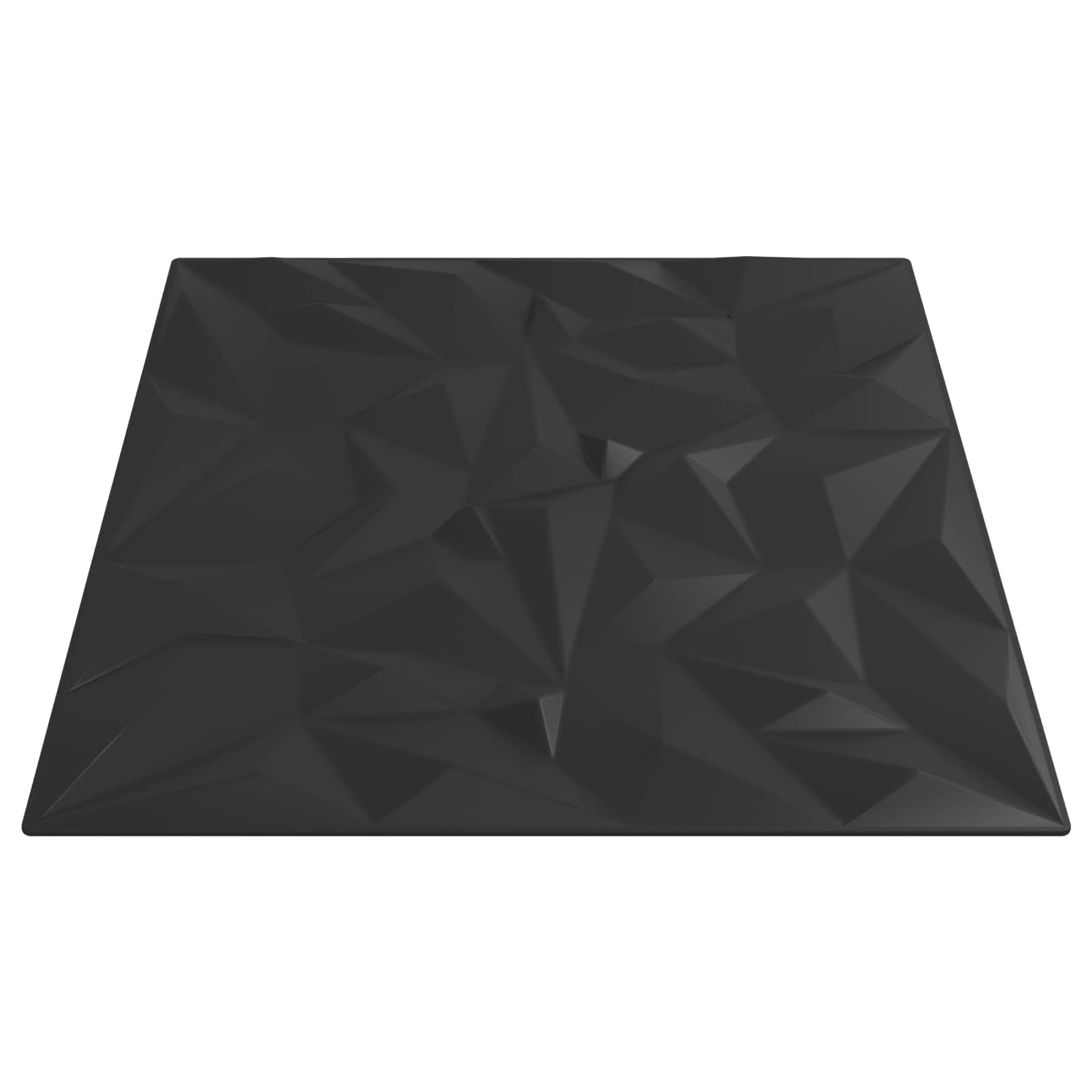 Zidne panele 24 pcs Crna 50 x 50 cm XPS pjena