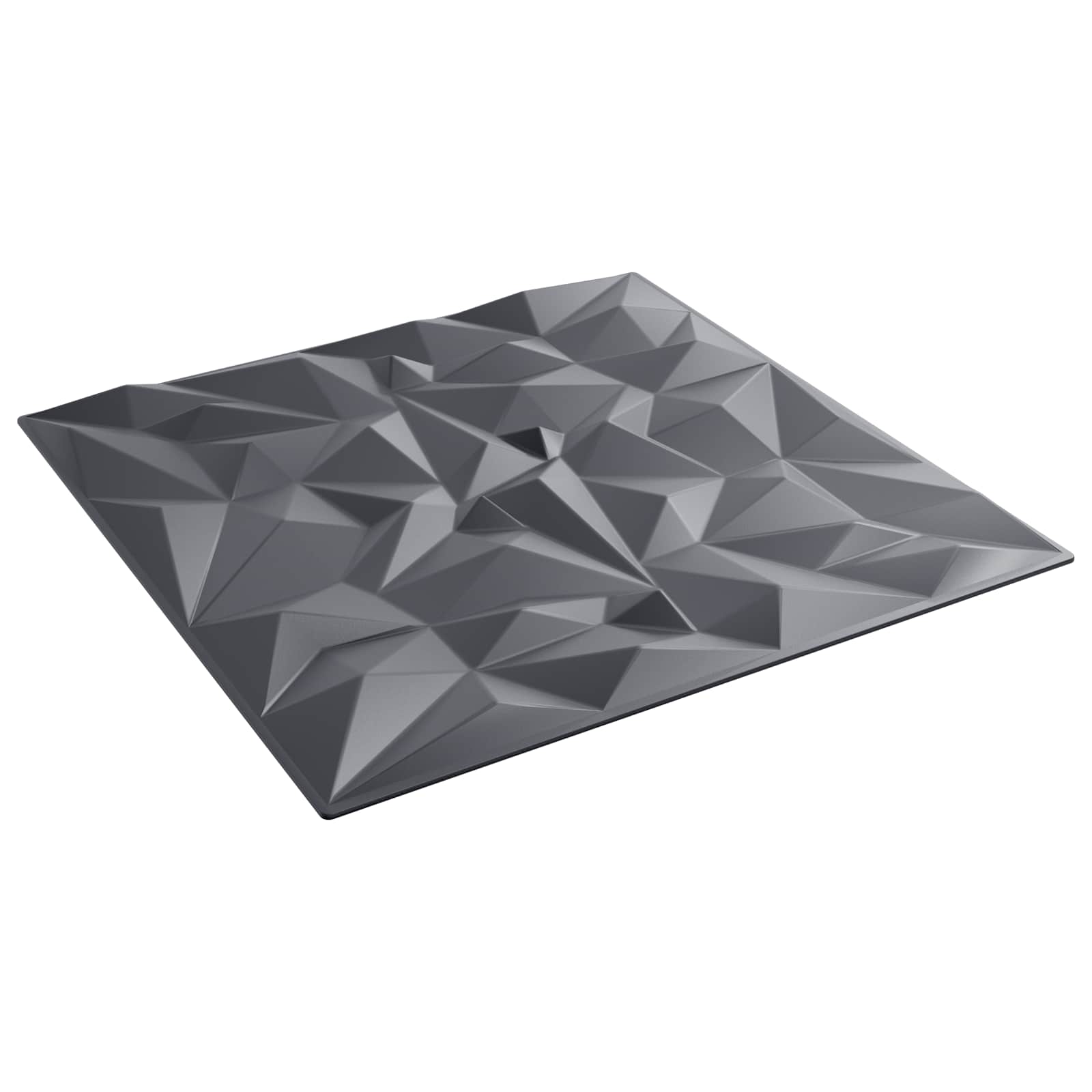 Zidne panele 12 pcs Ametist siva 50 x 50 cm XPS pjena