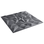 Zidne panele 12 pcs Ametist siva 50 x 50 cm XPS pjena