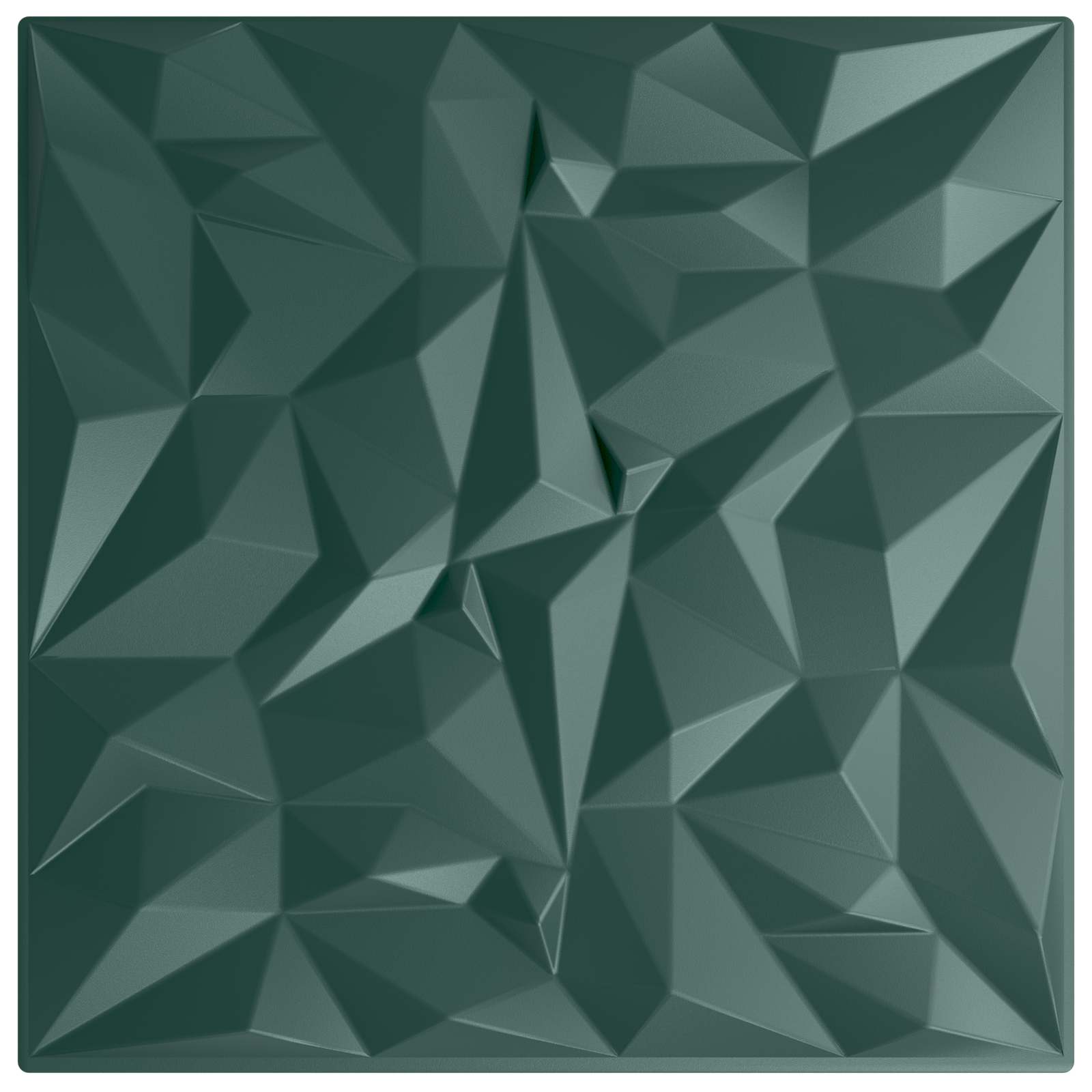 Zidne panele 12 pcs Ametist zelena 50 x 50 cm XPS pjena