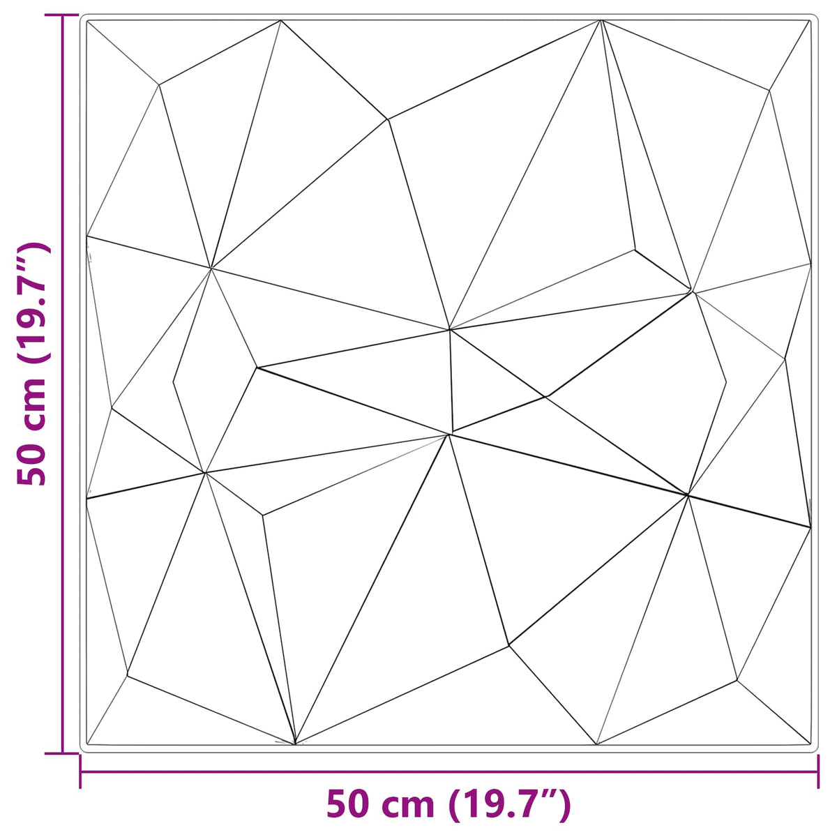 Zidne panele 12 pcs Dijamant beton 50 x 50 cm XPS pjena