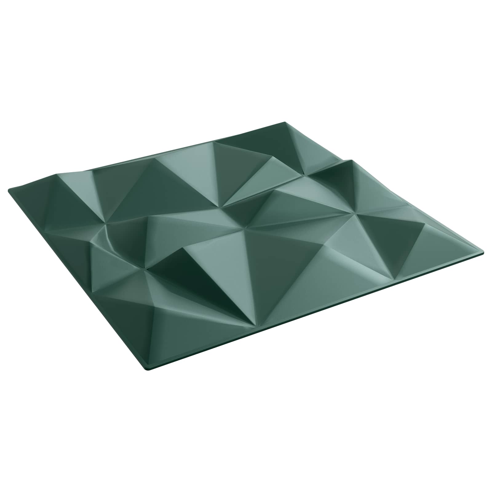 Zidne panele 12 pcs Dijamant zelena 50 x 50 cm XPS pjena