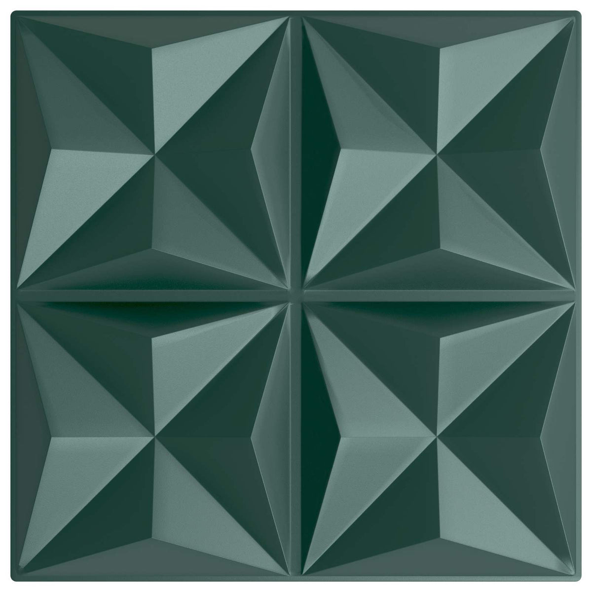 Zidne panele 12 pcs Origami zelena 50 x 50 cm XPS pjena