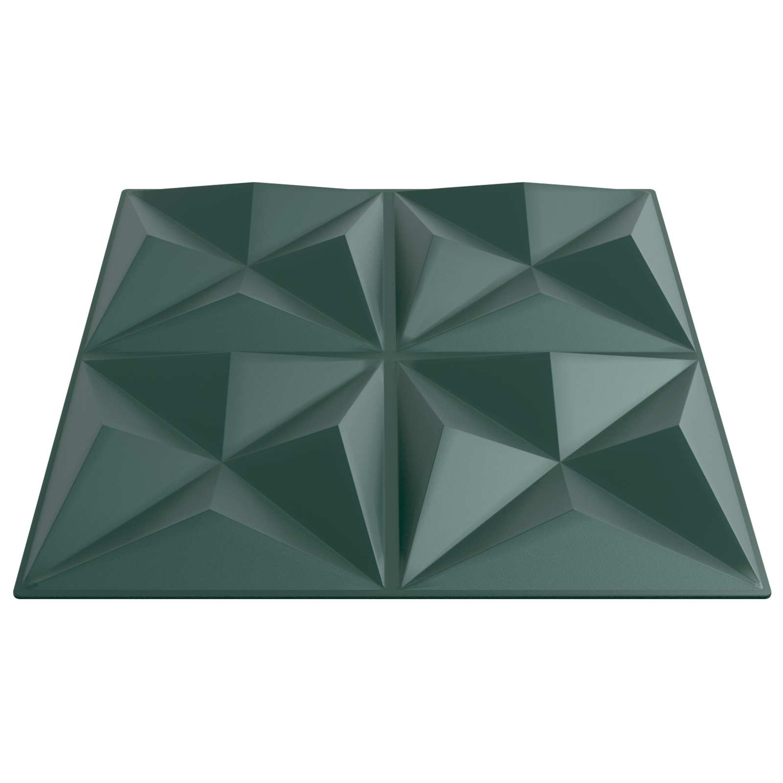 Zidne panele 48 pcs Origami zelena 50 x 50 cm XPS pjena