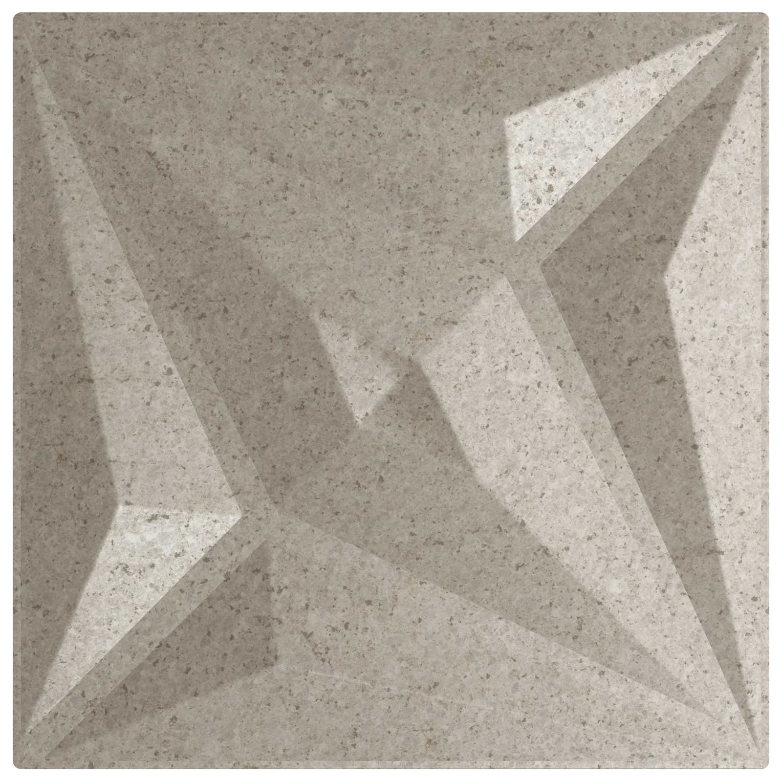 Zidne panele 24 pcs Zvijezda beton 50 x 50 cm XPS pjena