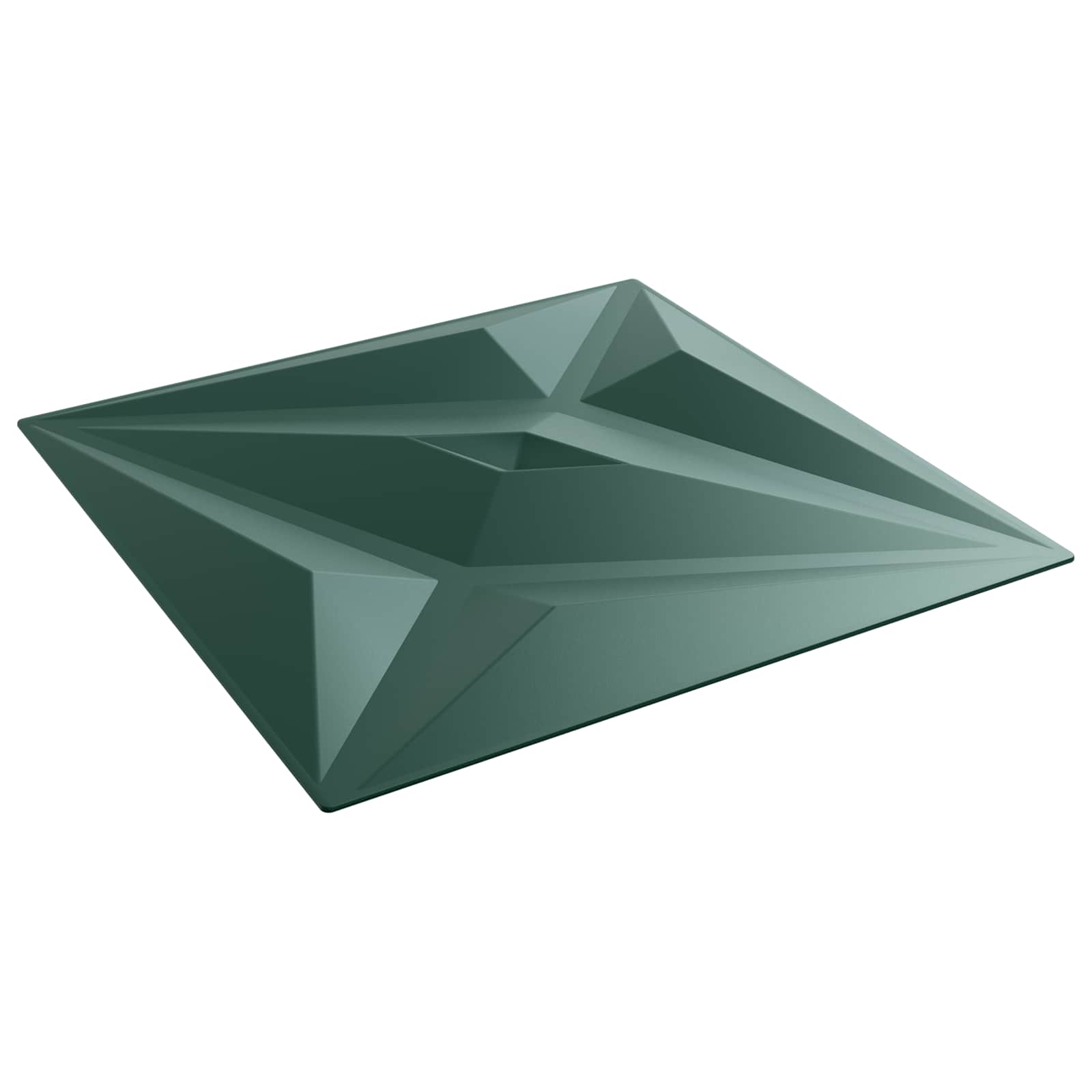Zidne panele 24 pcs Zvijezda zelena 50 x 50 cm XPS pjena