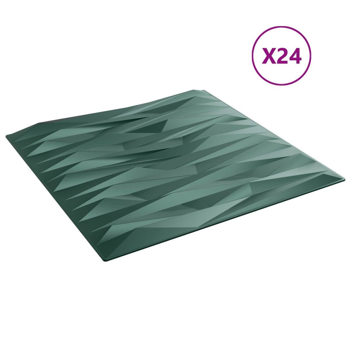 Zidne panele 24 pcs Kamen zelena 50 x 50 cm XPS pjena