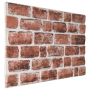 Zidne panele 10 pcs Tamno smeđa i bijela 100 x 50 cm EPS pjena