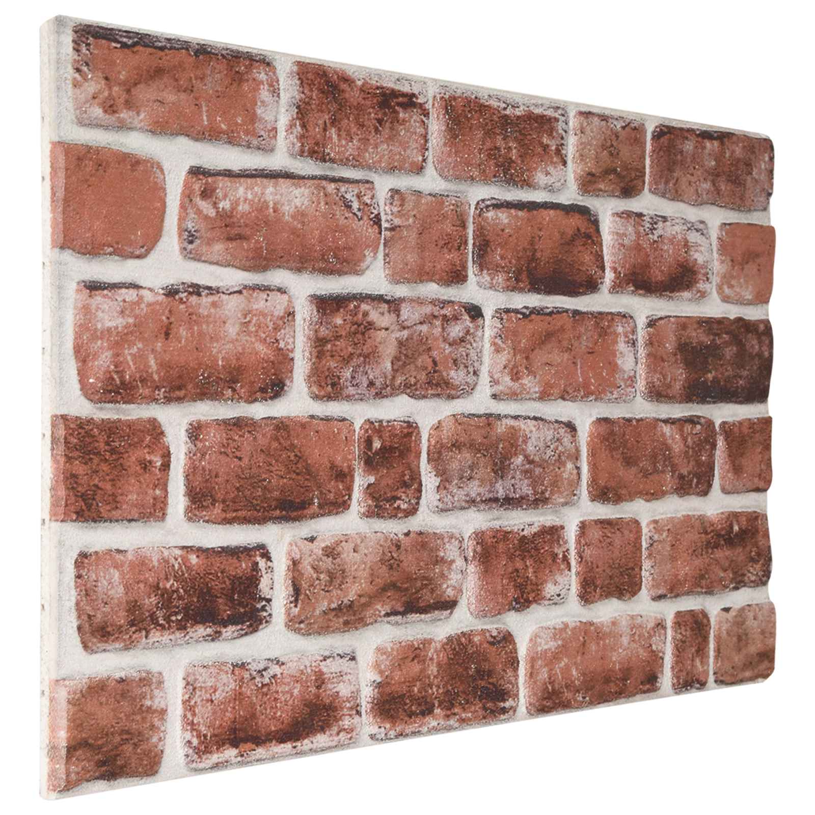 Zidne panele 10 pcs Tamno smeđa i bijela 100 x 50 cm EPS pjena