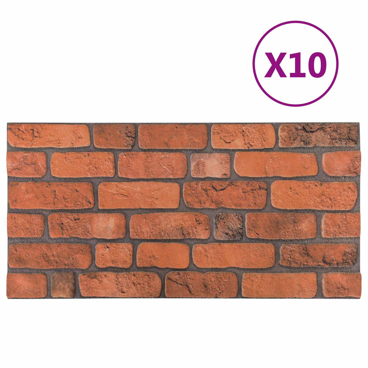 Zidne panele 10 pcs Terakota 100 x 50 cm EPS pjena