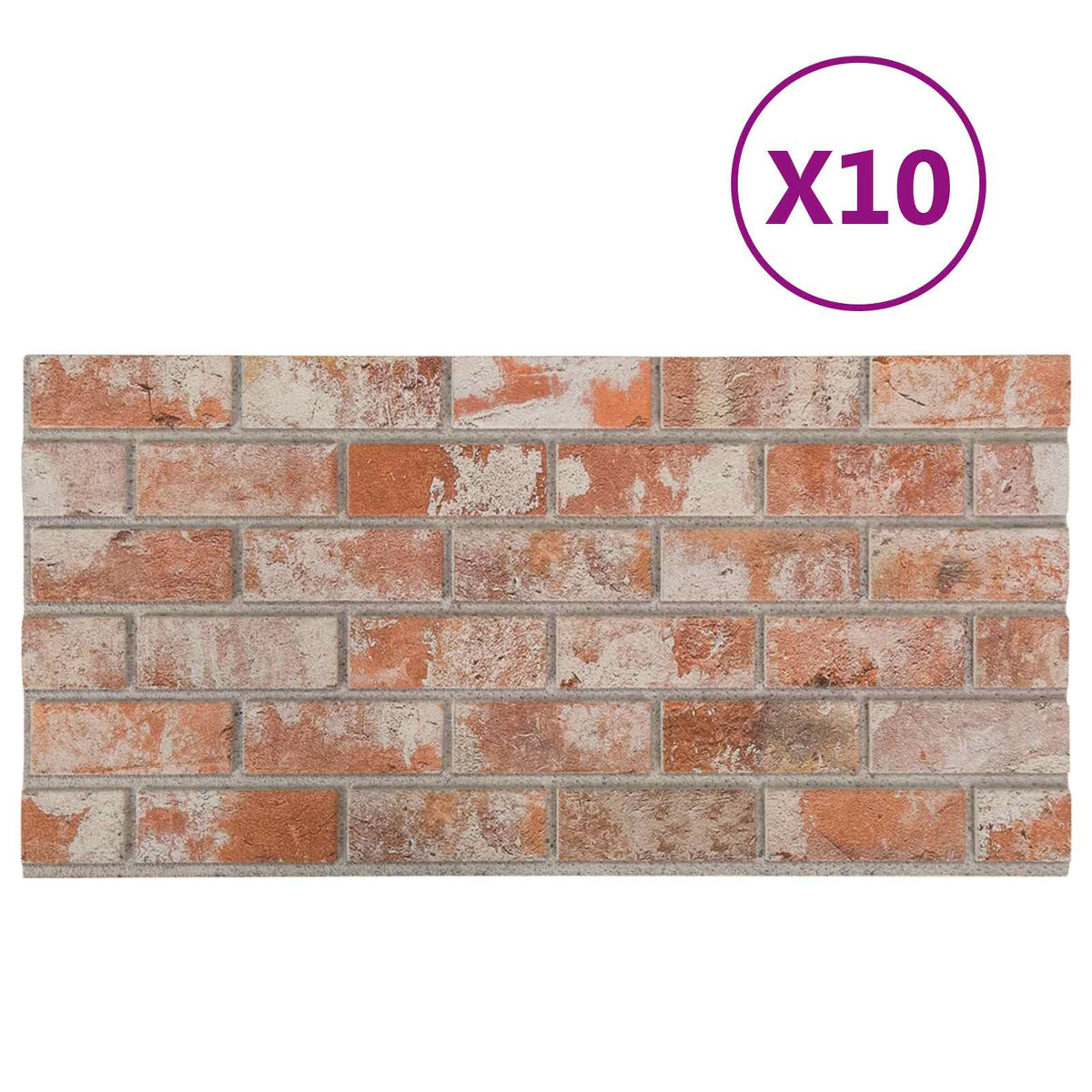 Zidne panele 10 pcs Narančasta 100 x 50 cm EPS pjena
