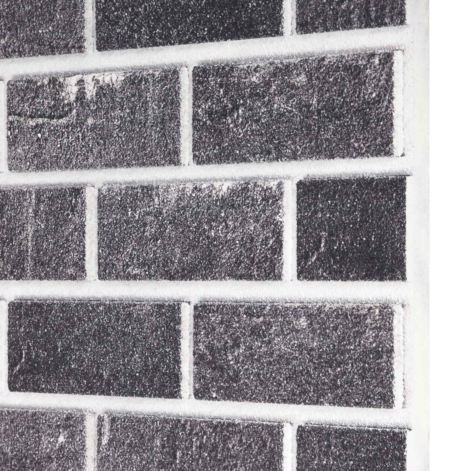 Zidne panele 10 pcs Crna i Siva 100 x 50 cm EPS pjena