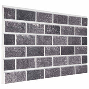 Zidne panele 10 pcs Crna i Siva 100 x 50 cm EPS pjena