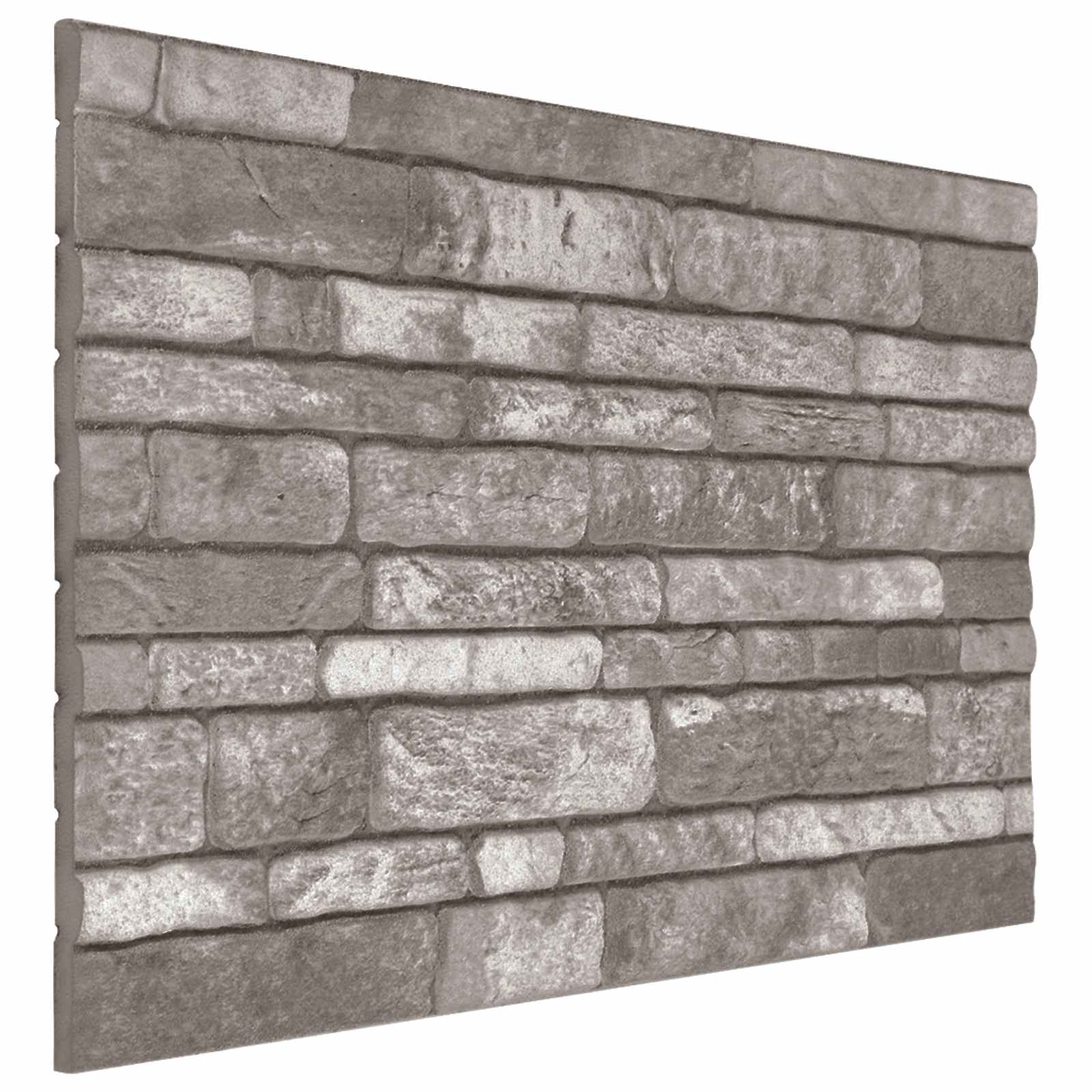 Zidne panele 10 pcs Tamnosiva 100 x 50 cm EPS pjena