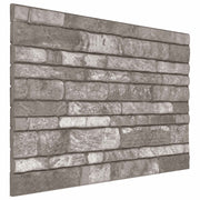 Zidne panele 10 pcs Tamnosiva 100 x 50 cm EPS pjena