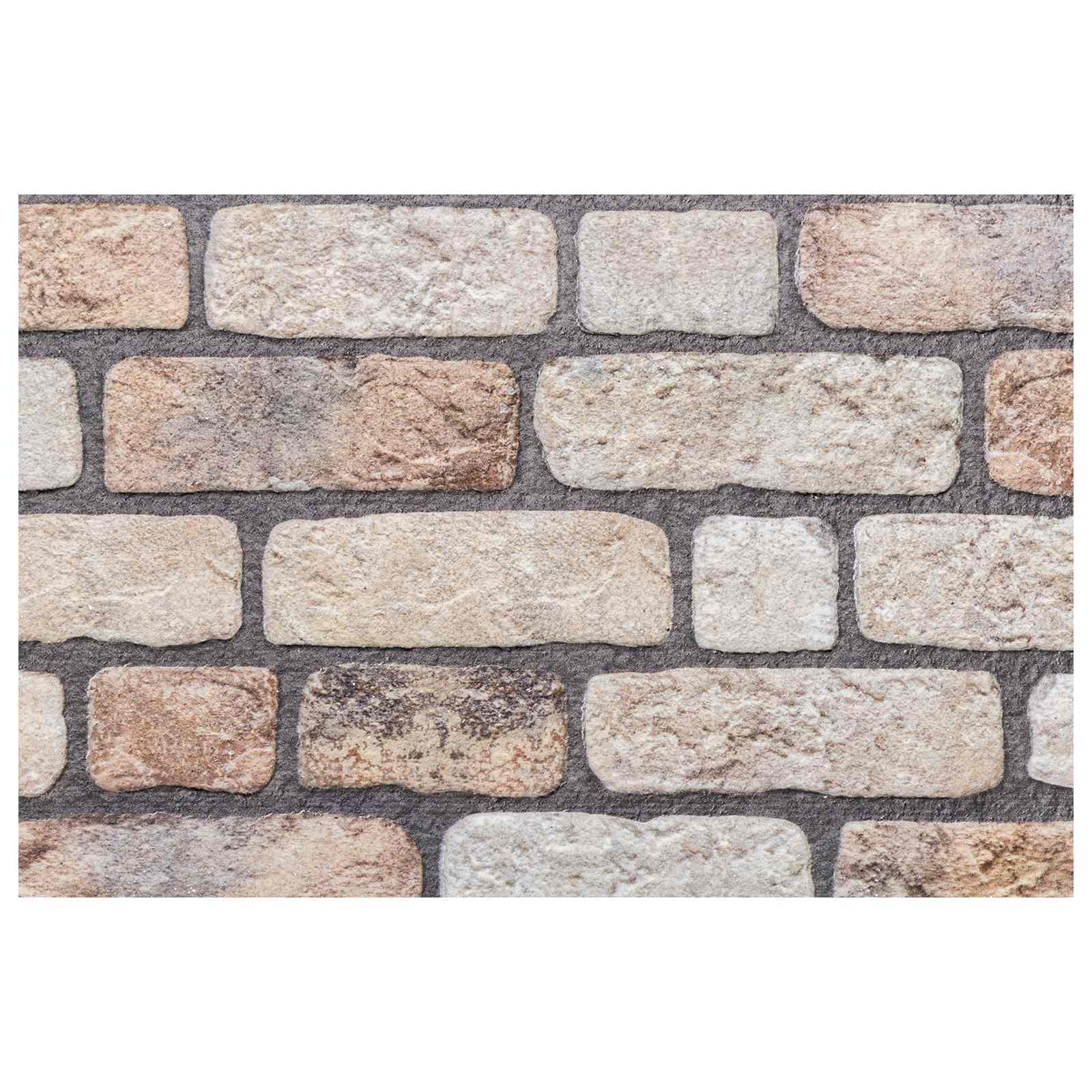 Zidne panele 10 pcs Svijetlosmeđa 100 x 50 cm EPS pjena