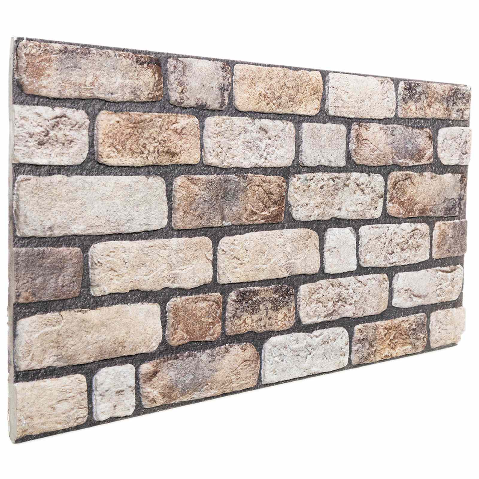 Zidne panele 10 pcs Svijetlosmeđa 100 x 50 cm EPS pjena