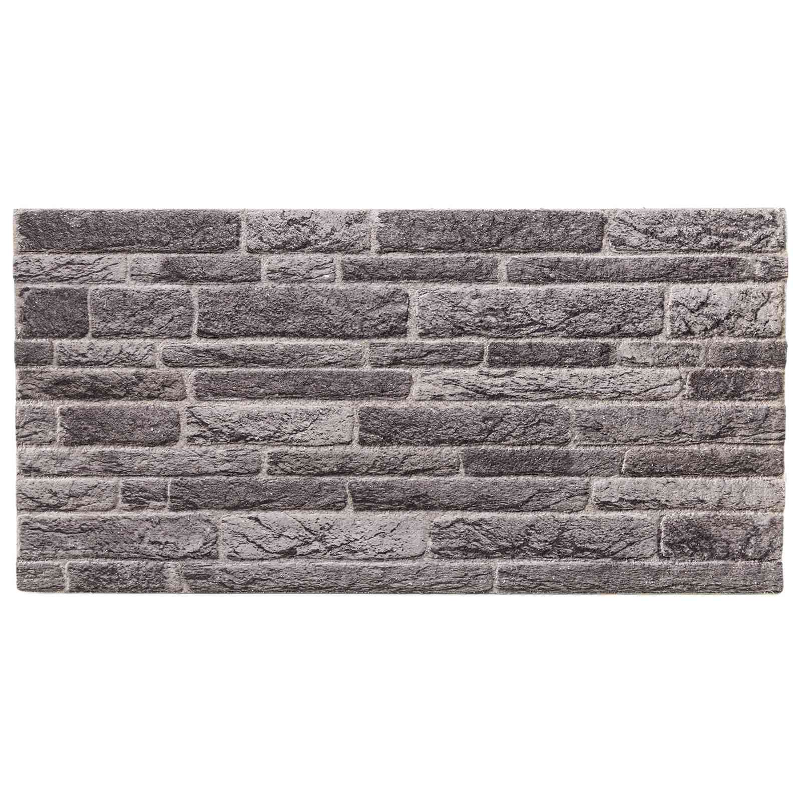 Zidne panele 10 pcs Antracit 100 x 50 cm EPS pjena