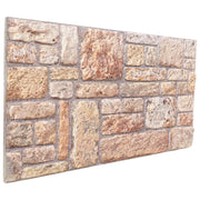 Zidne panele 10 pcs Svijetlo smeđa i bijela 100 x 50 cm