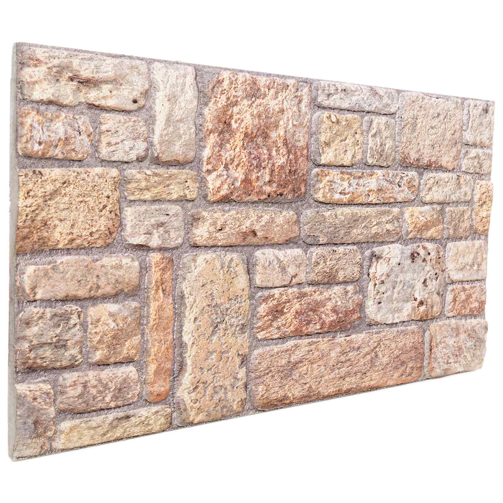 Zidne panele 10 pcs Svijetlo smeđa i bijela 100 x 50 cm