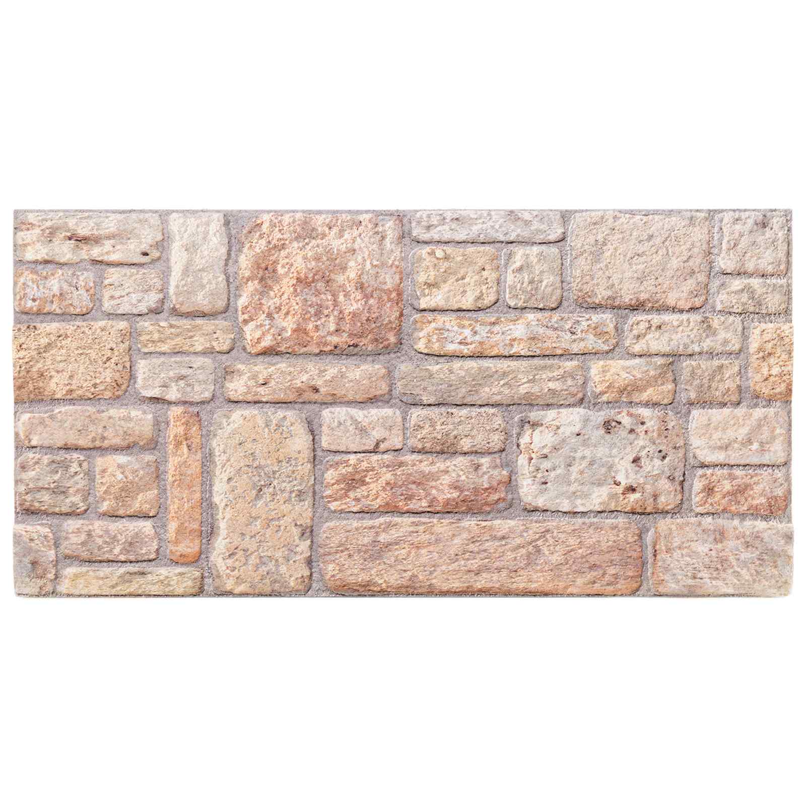 Zidne panele 10 pcs Svijetlo smeđa i bijela 100 x 50 cm