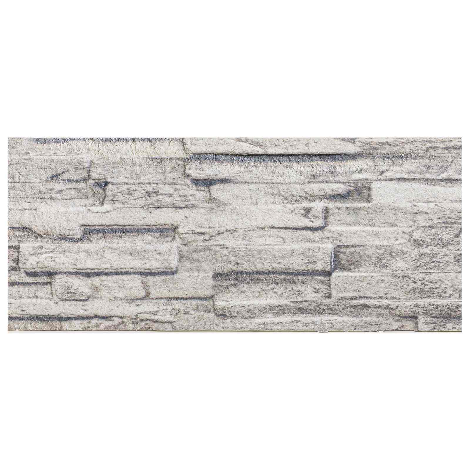 Zidne panele 10 pcs Svijetlo siva 100 x 25 cm EPS pjena