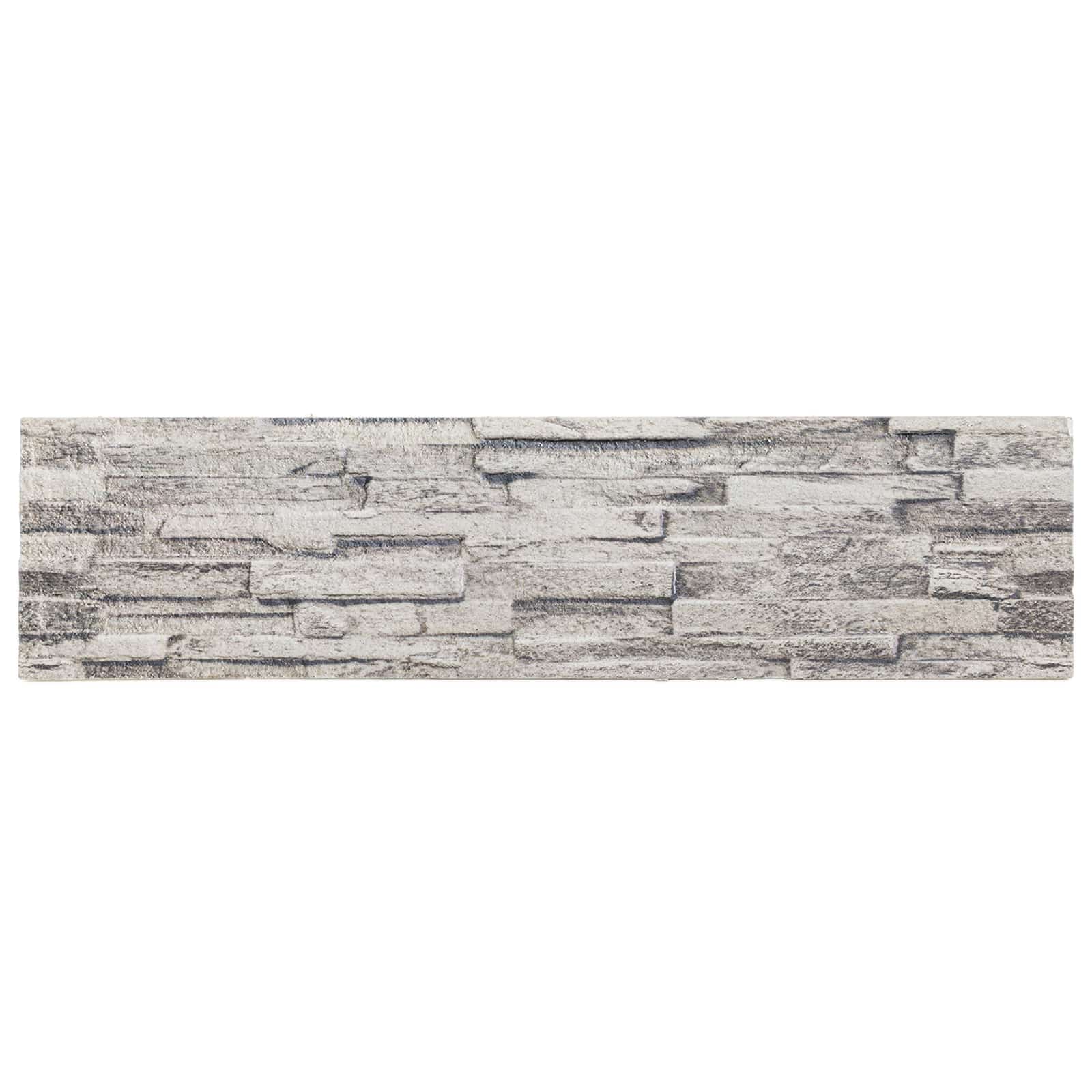 Zidne panele 10 pcs Svijetlo siva 100 x 25 cm EPS pjena