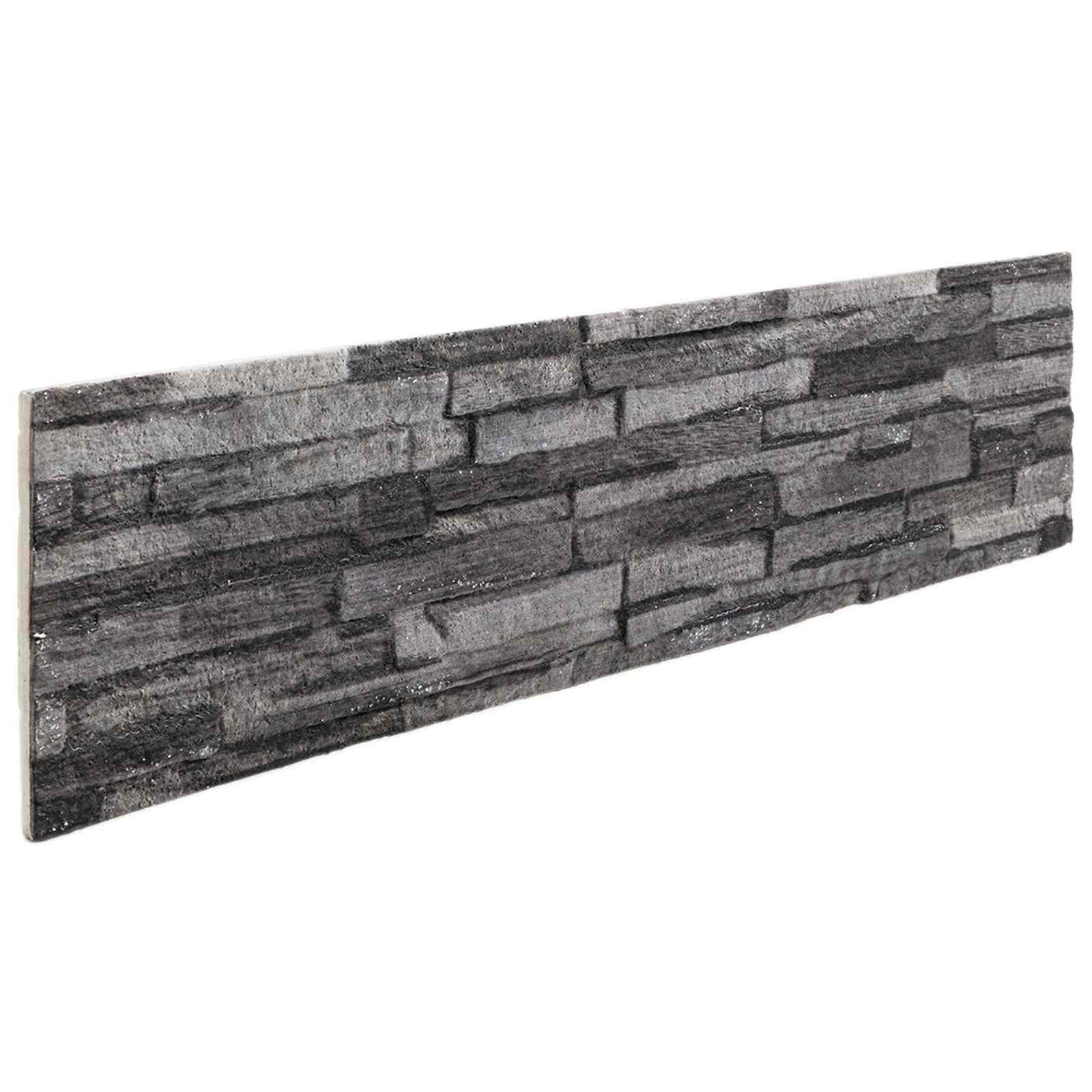 Zidne panele 10 pcs Antracit 100 x 25 cm EPS pjena