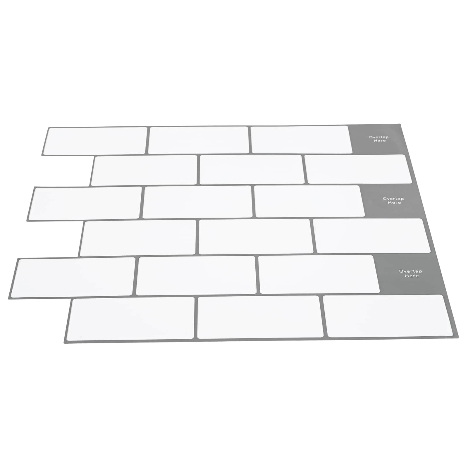 Subway pločica 20 pcs Bijela siva 30 x 30 cm Poliuretan i PET