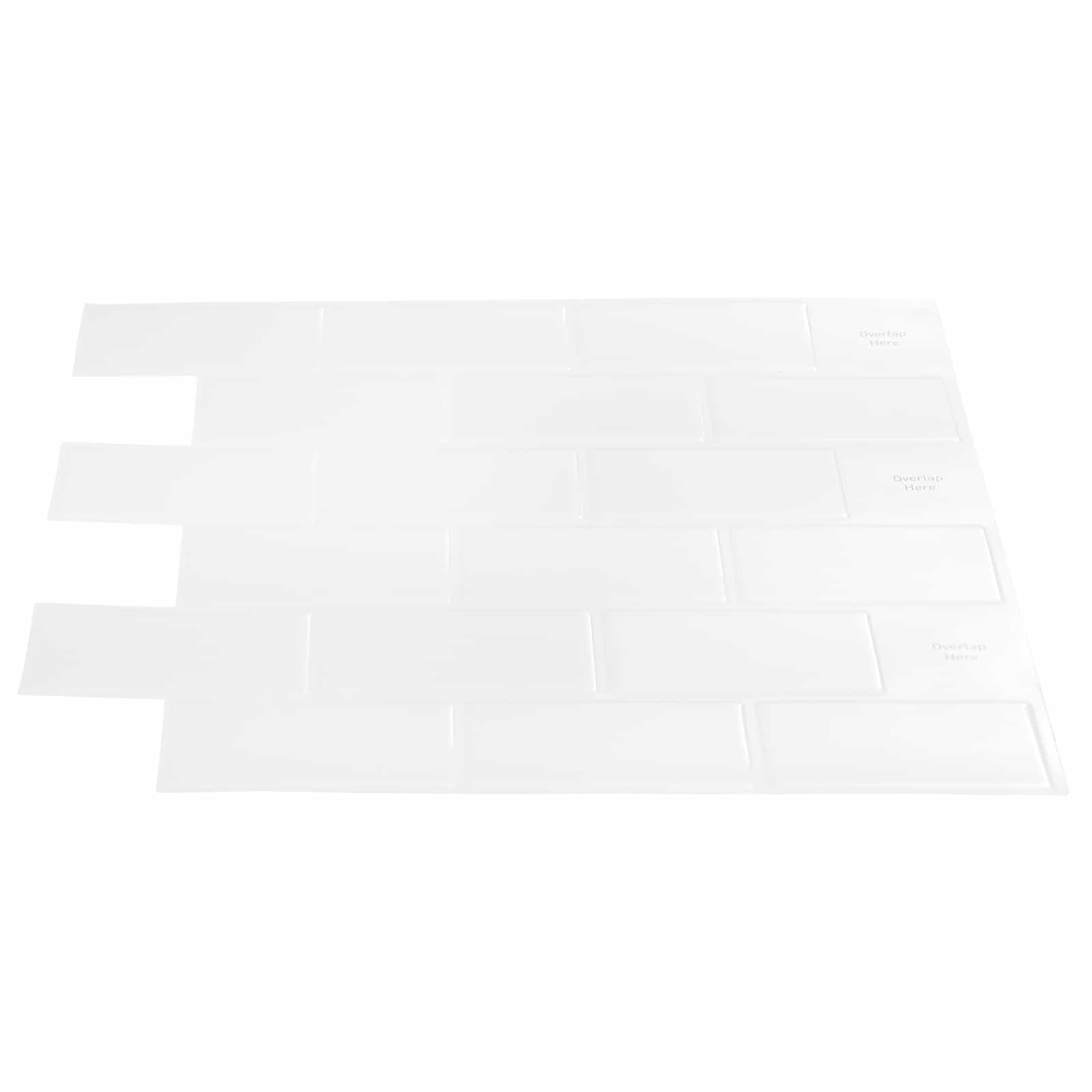 Subway pločica 20 pcs Bijela 30 x 30 cm Poliuretan i PET