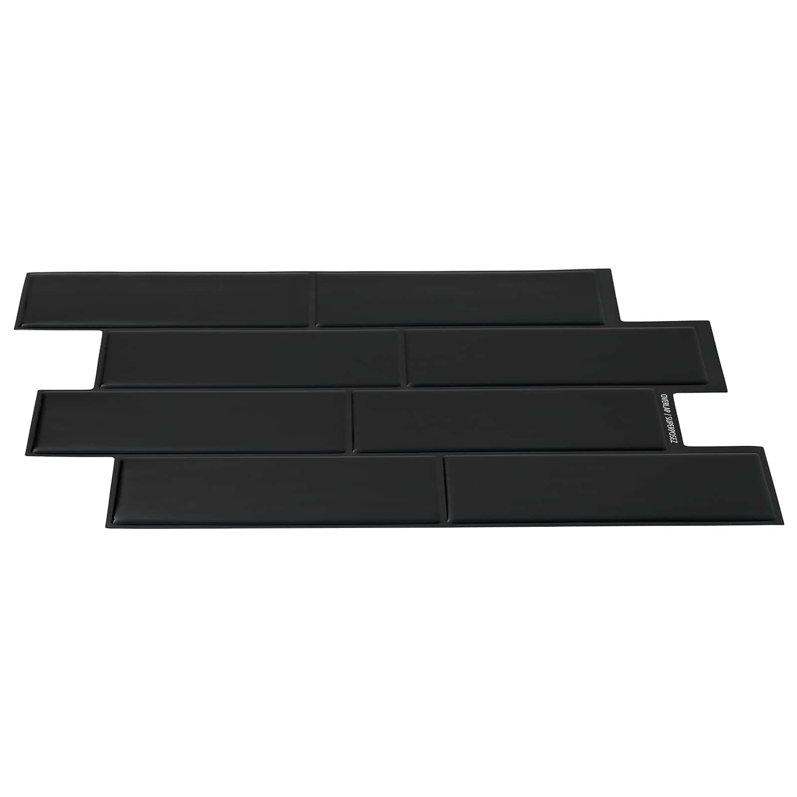 Subway pločica 20 pcs Crna 29 x 21 cm Poliuretan i PET