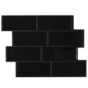 Subway pločica 50 pcs Crna 29 x 21 cm Poliuretan i PET