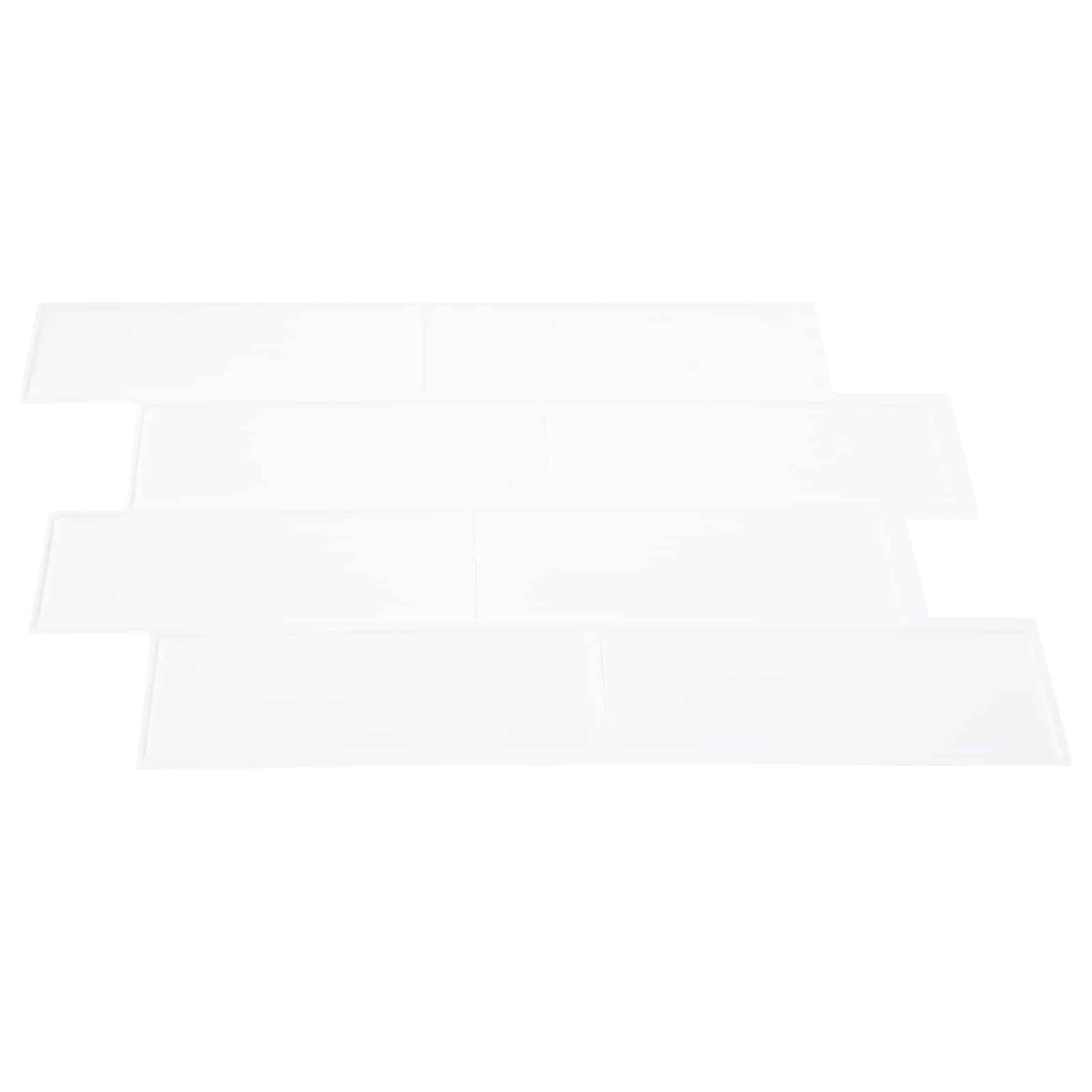 Subway pločica 50 pcs Bijela 29 x 21 cm Poliuretan i PET