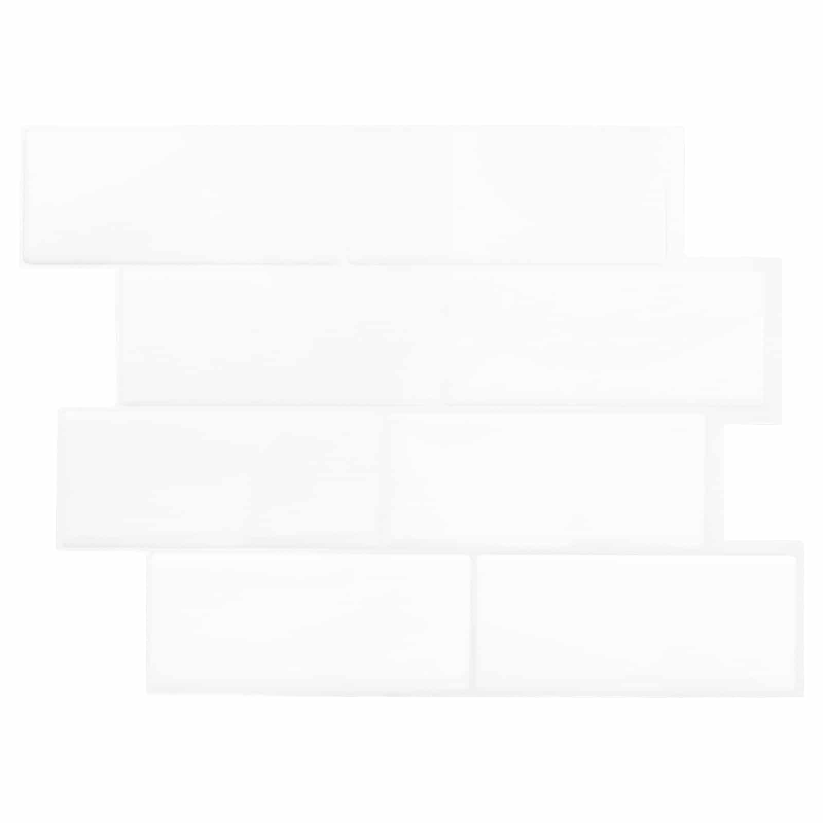 Subway pločica 50 pcs Bijela 29 x 21 cm Poliuretan i PET
