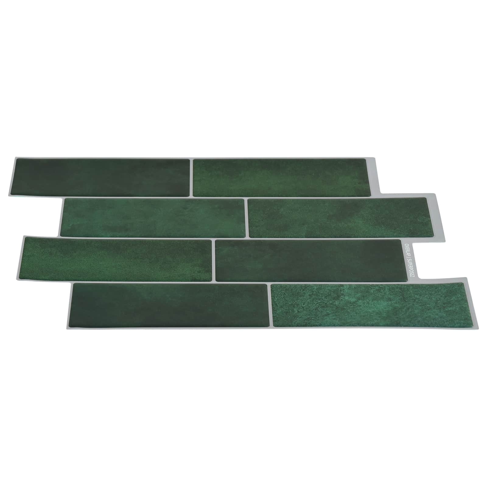 Subway pločica 20 pcs Tamnozelena 29 x 21 cm Poliuretan i PET