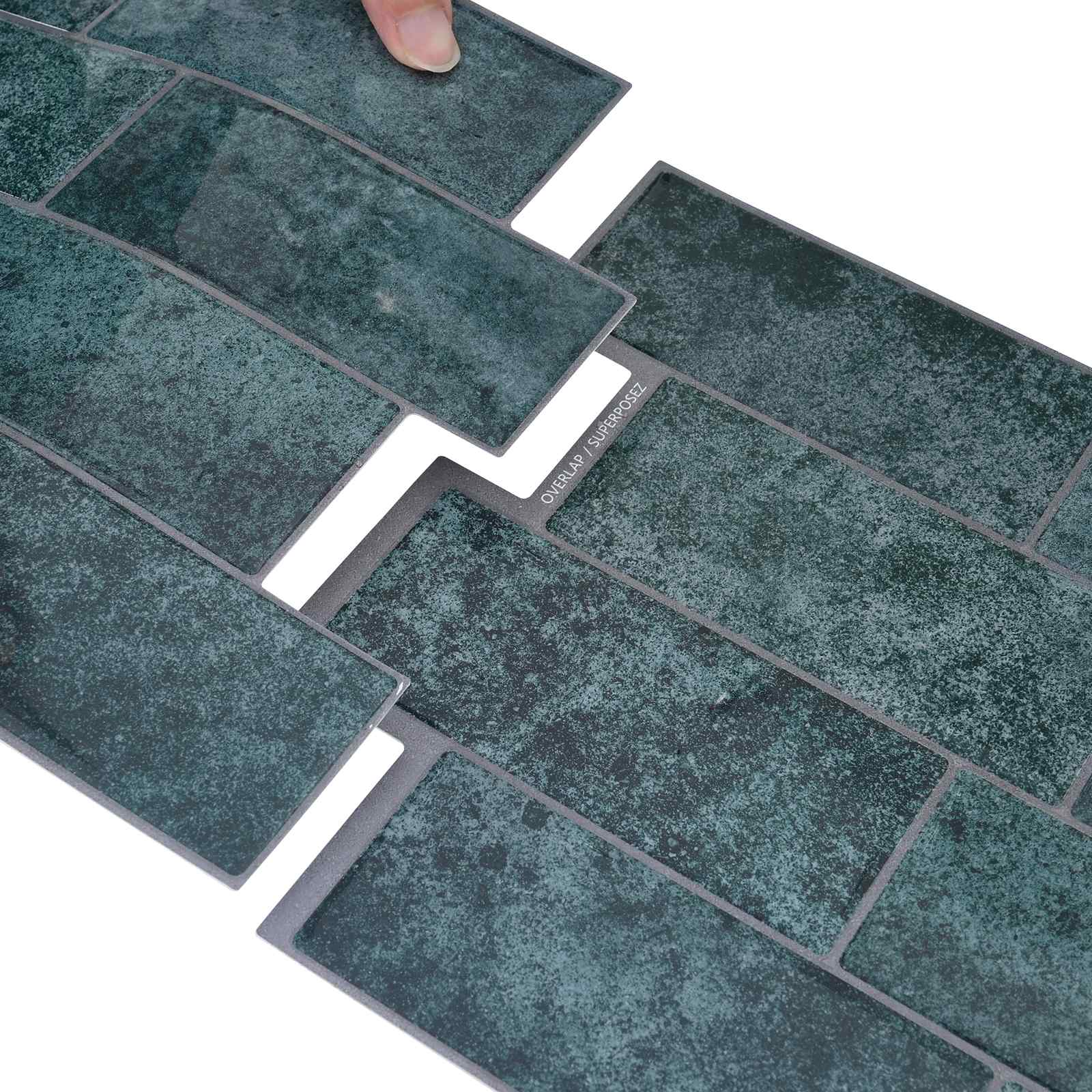 Subway pločica 10 pcs Plava Zelena 29 x 21 cm Poliuretan i PET