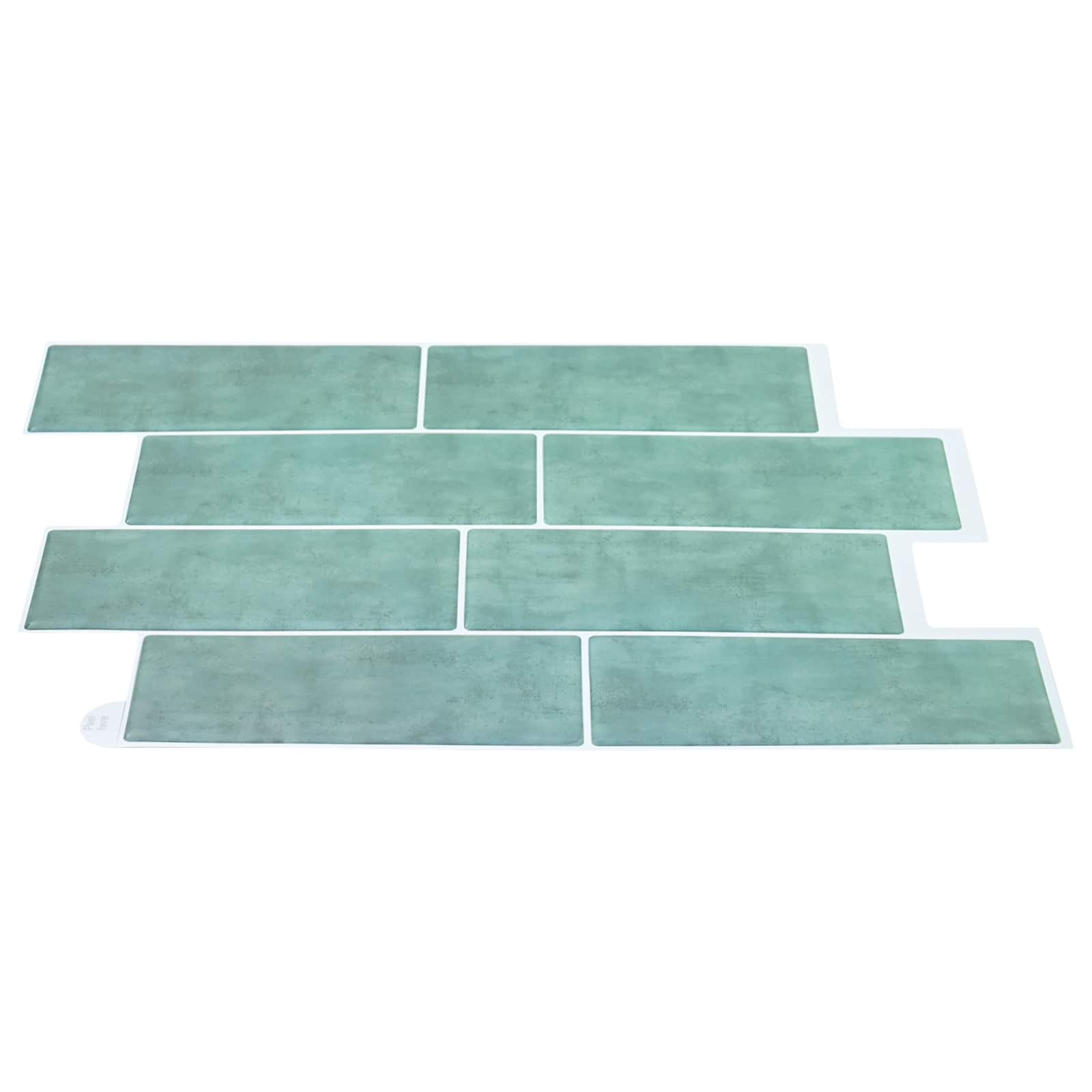 Subway pločica 50 pcs Siva zelena 29 x 21 cm Poliuretan i PET