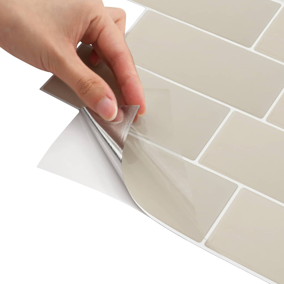 Subway pločica 50 pcs Bež 29 x 21 cm Poliuretan i PET