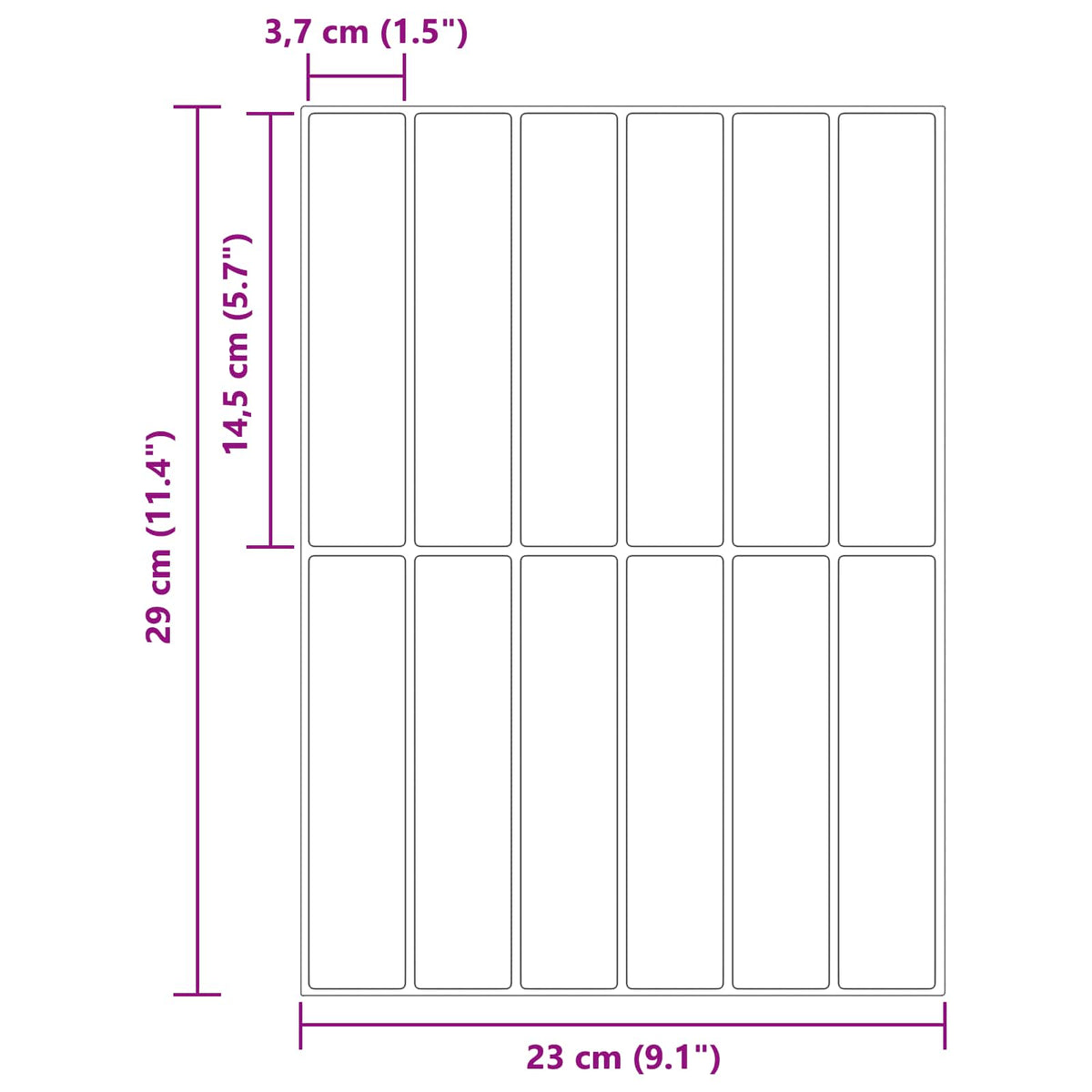 Pravougaona keramika 10 pcs Tamnozelena 29 x 23 x 0,08 cm