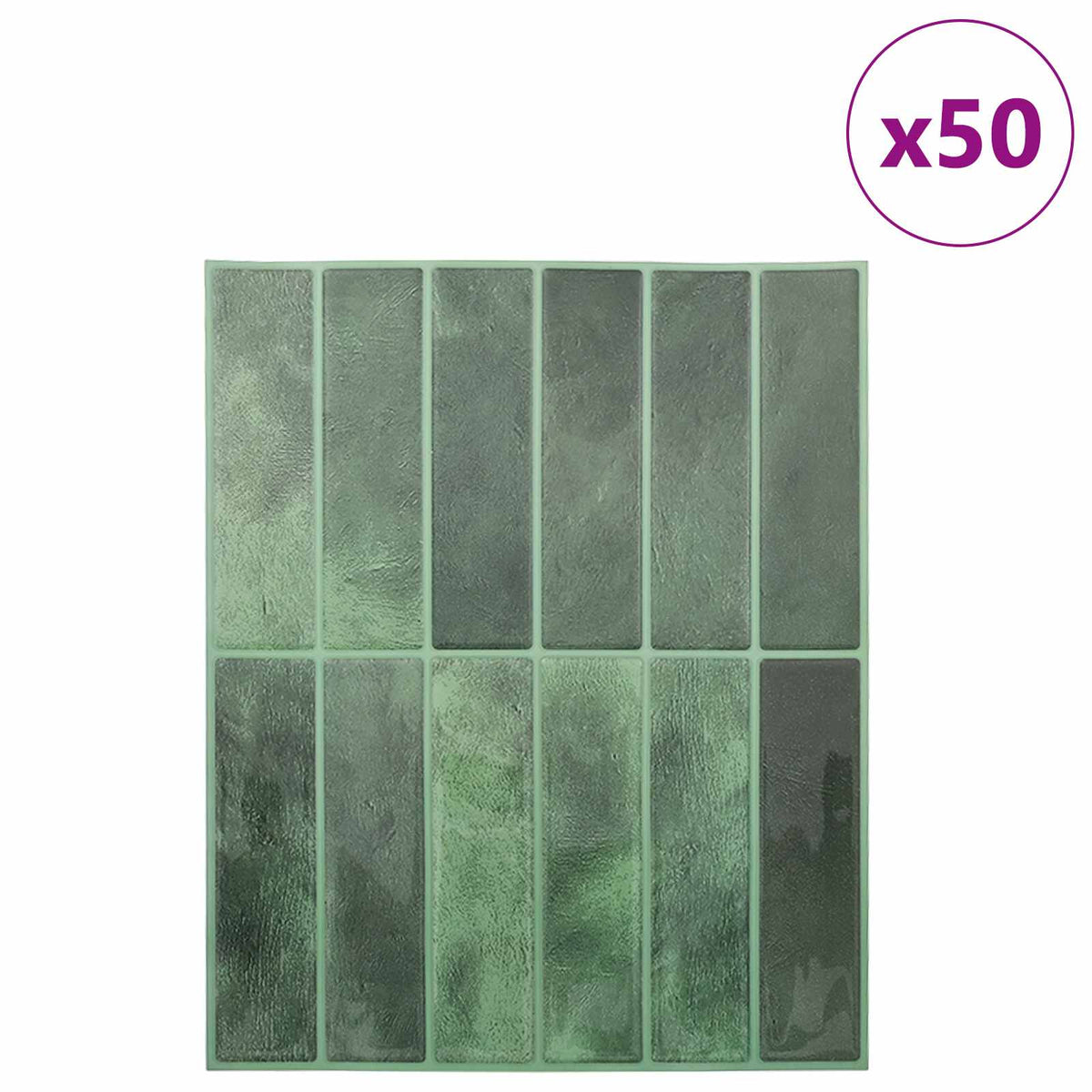 Pravougaona keramika 50 pcs Tamnozelena 29 x 23 x 0,08 cm