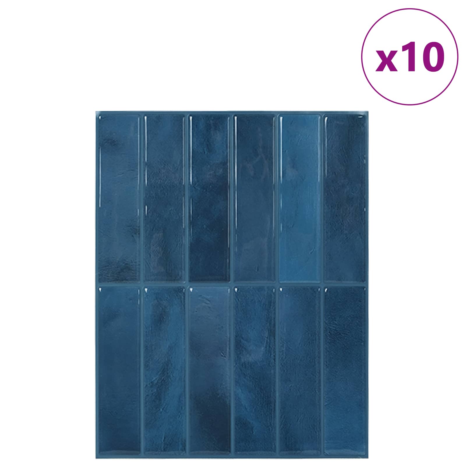 Pravougaona keramika 10 pcs Plava 29 x 23 x 0,08 cm