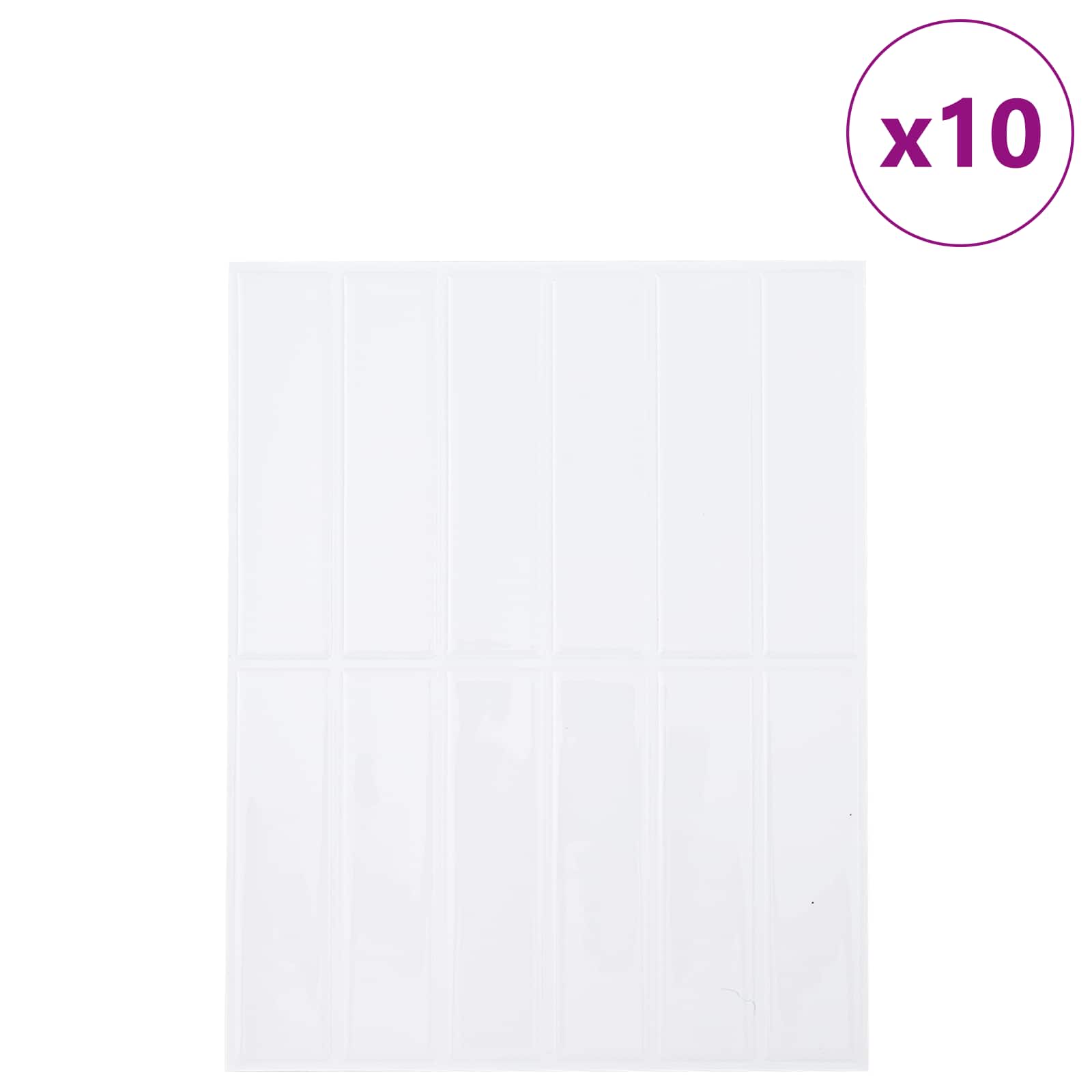 Pravougaona keramika 10 pcs Bijela 29 x 23 x 0,08 cm