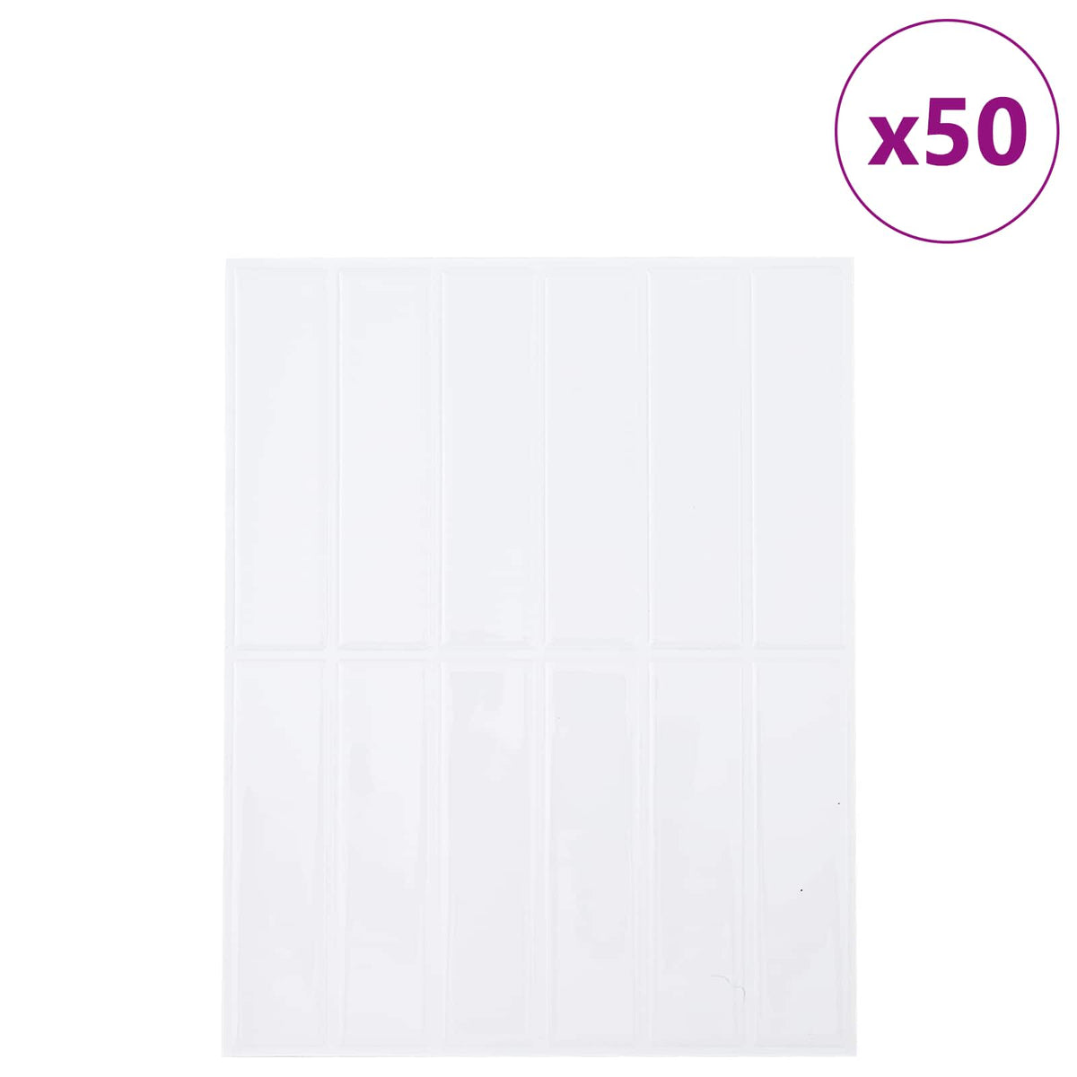 Pravougaona keramika 50 pcs Bijela 29 x 23 x 0,08 cm