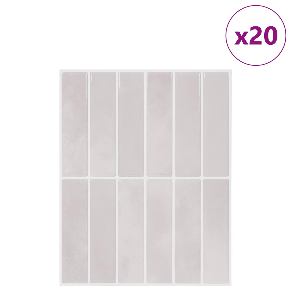 Pravougaona keramika 20 pcs Bež 29 x 23 x 0,08 cm