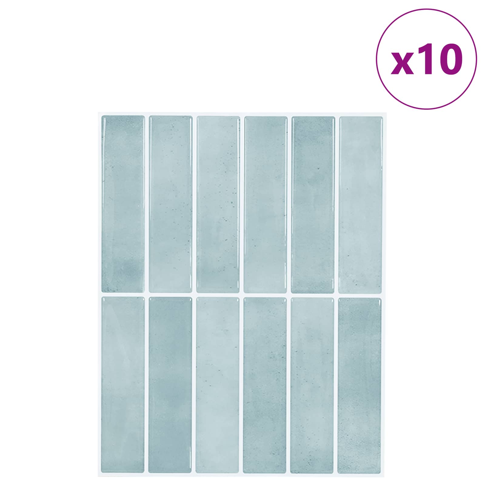 Pravougaona keramika 10 pcs Siva zelena 29 x 23 x 0,08 cm