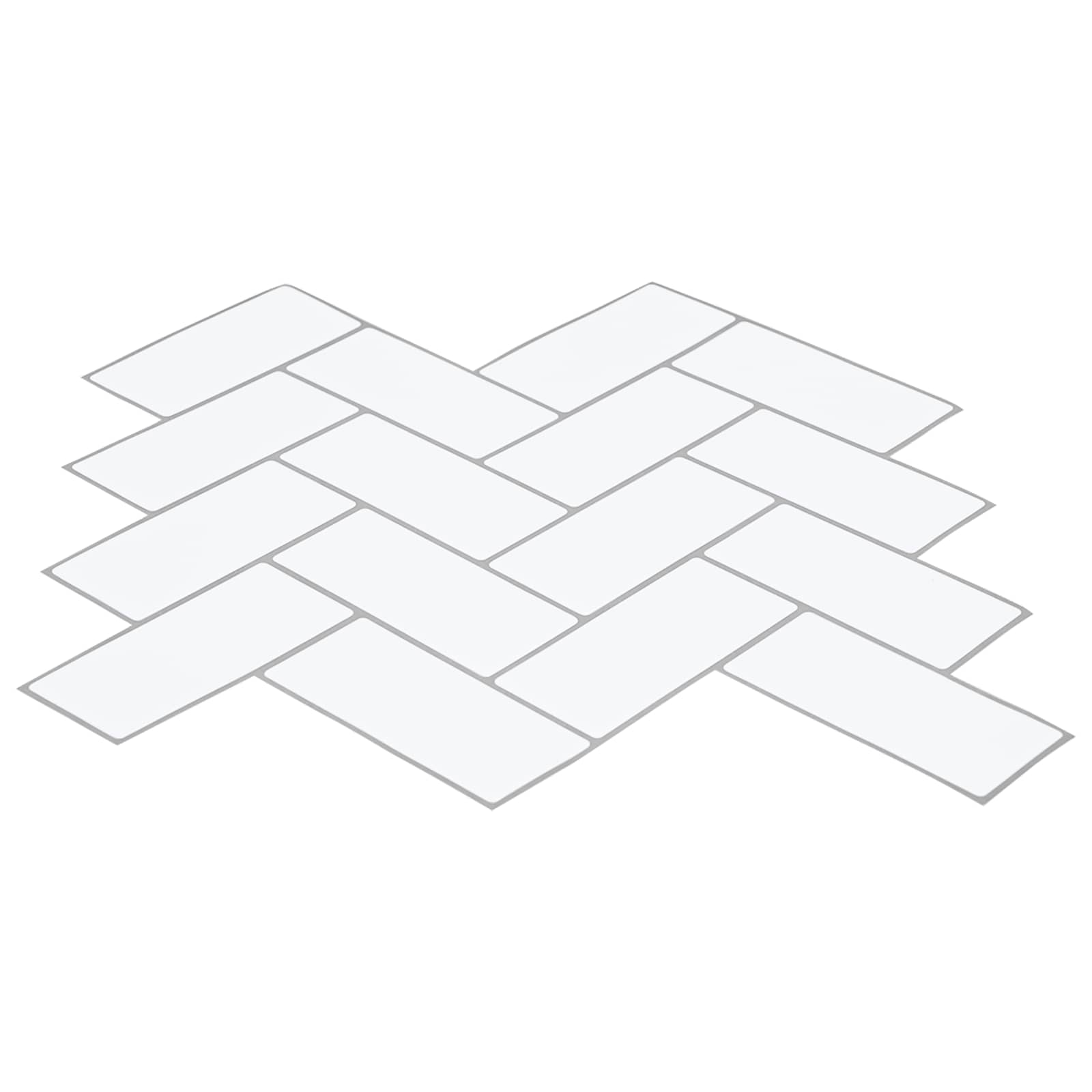 Pločica riblja kost 20 pcs Bijela siva 30 x 30 cm