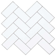 Pločica riblja kost 20 pcs Bijela siva 30 x 30 cm