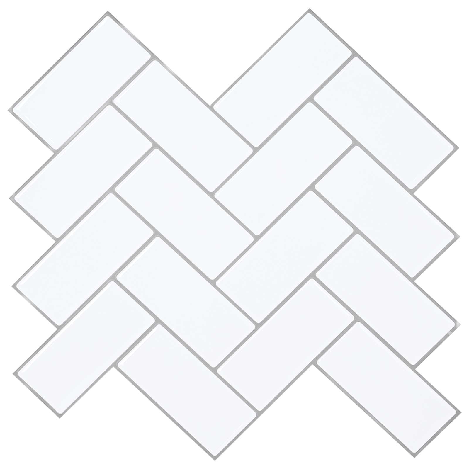 Pločica riblja kost 20 pcs Bijela siva 30 x 30 cm